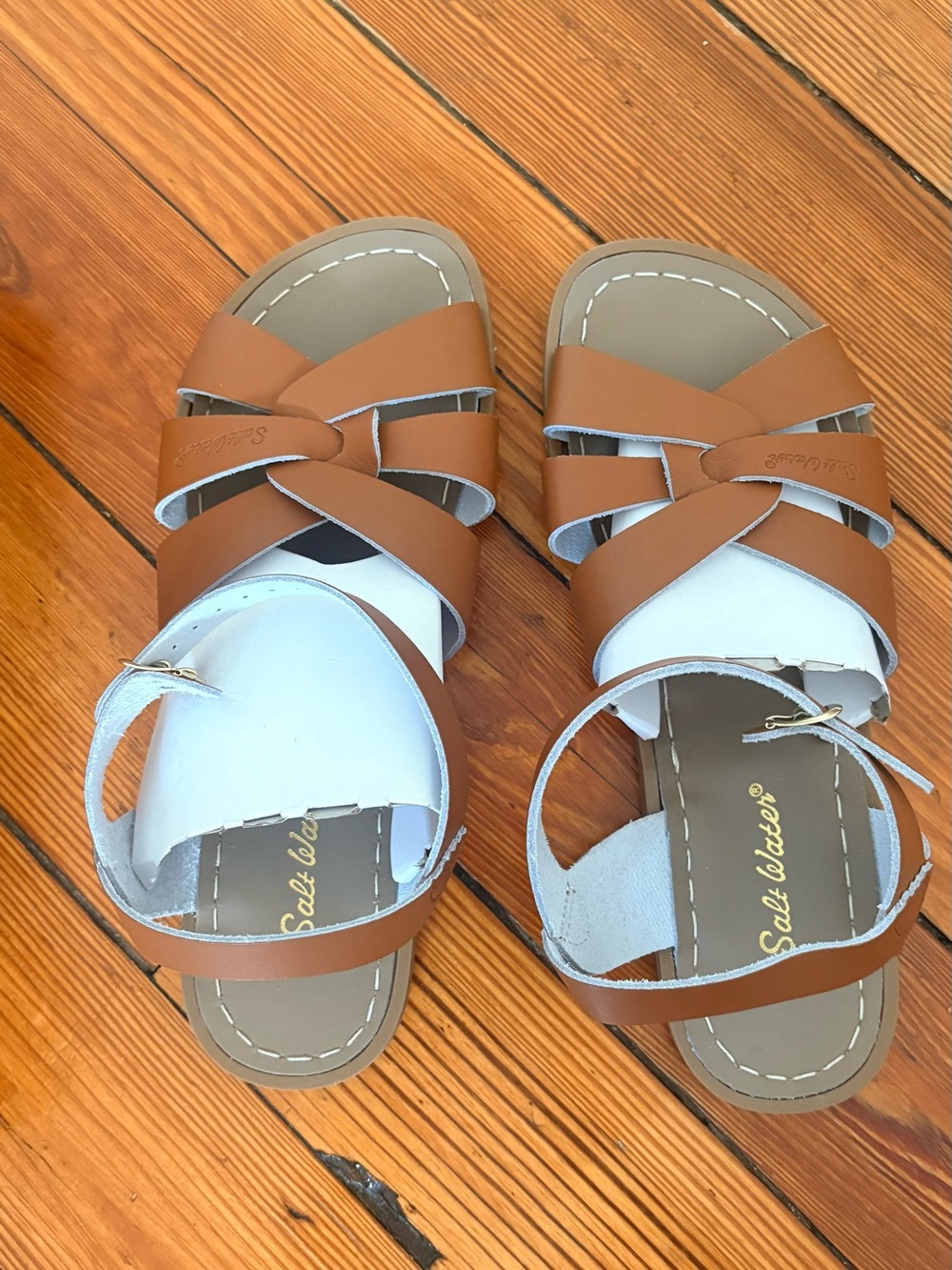 Saltwater Tan Sandals - Size 8 W (Women's 10)